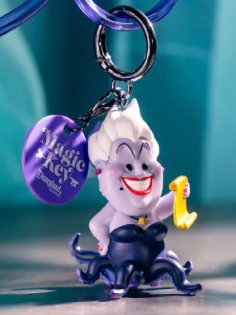 Purple Straw that comes with Disney Ursula Keychain -